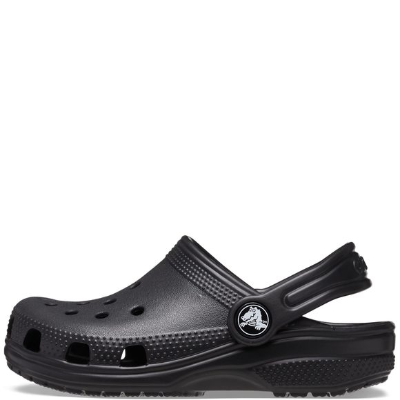 CROCS UNISEX-CHILD CLASSIC CLOGS, BLACK, 2 LITTLE KID - Picture 2 of 6